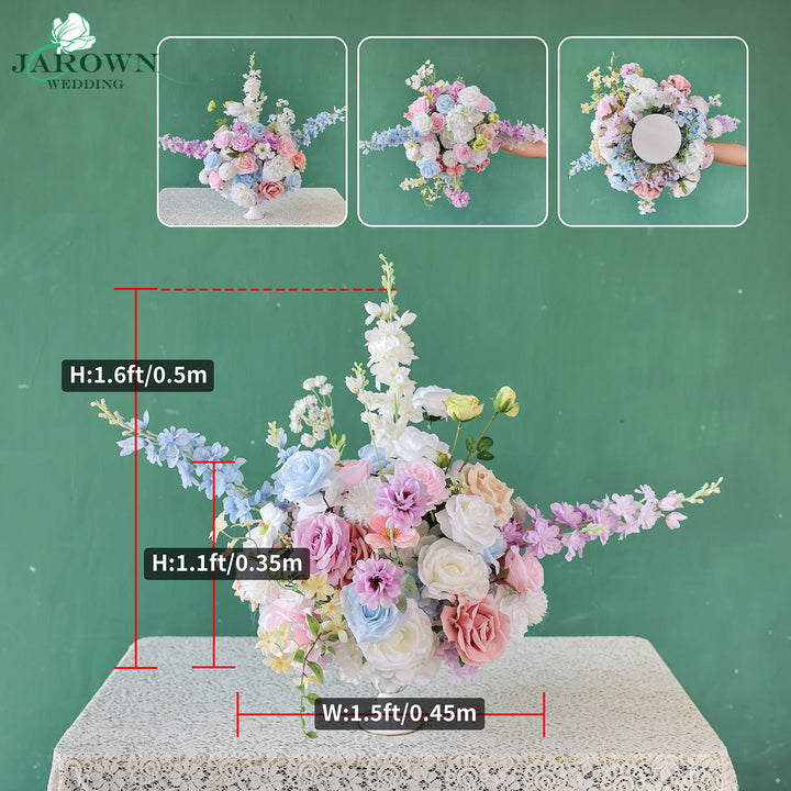 Centerpiece & Aisle & Backdrop Flower in Blue/Purple/Pink