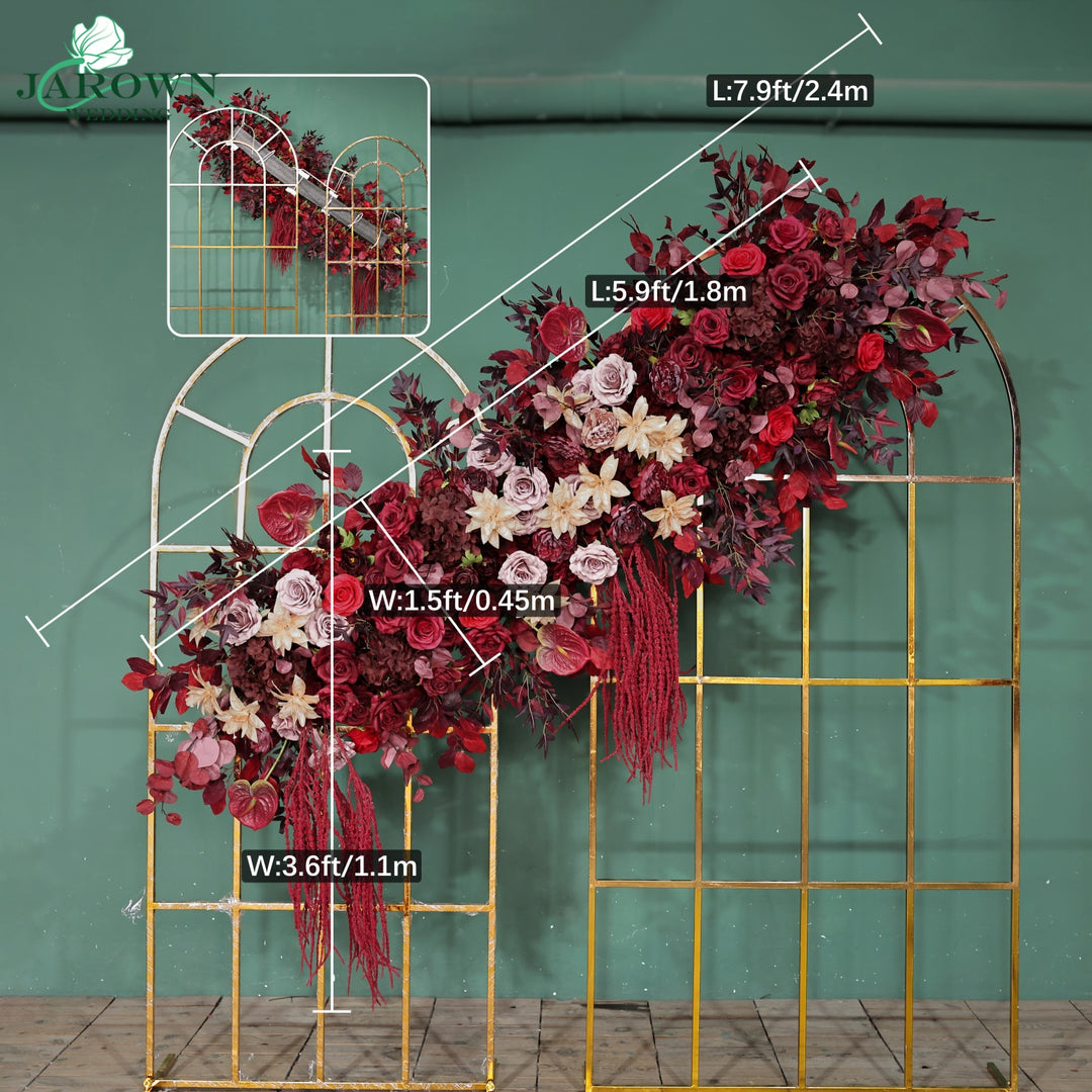 Centerpiece & Aisle & Backdrop Flower in Burgundy/Red/Champagne/Purple