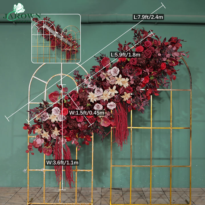 Centerpiece & Aisle & Backdrop Flower in Burgundy/Red/Champagne/Purple