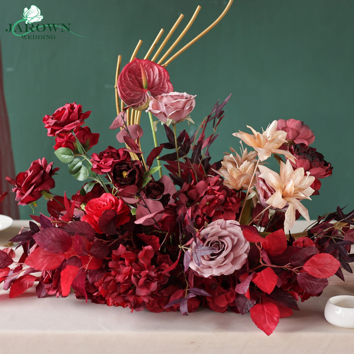 Centerpiece & Aisle & Backdrop Flower in Burgundy/Red/Champagne/Purple