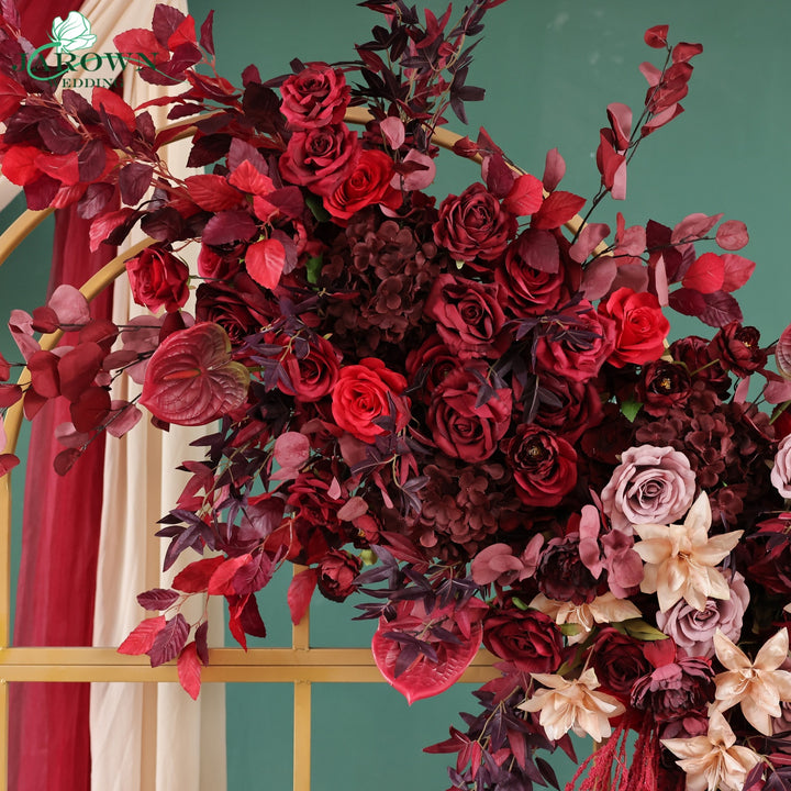 Centerpiece & Aisle & Backdrop Flower in Burgundy/Red/Champagne/Purple
