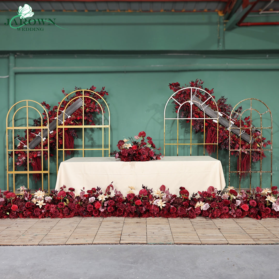 Centerpiece & Aisle & Backdrop Flower in Burgundy/Red/Champagne/Purple