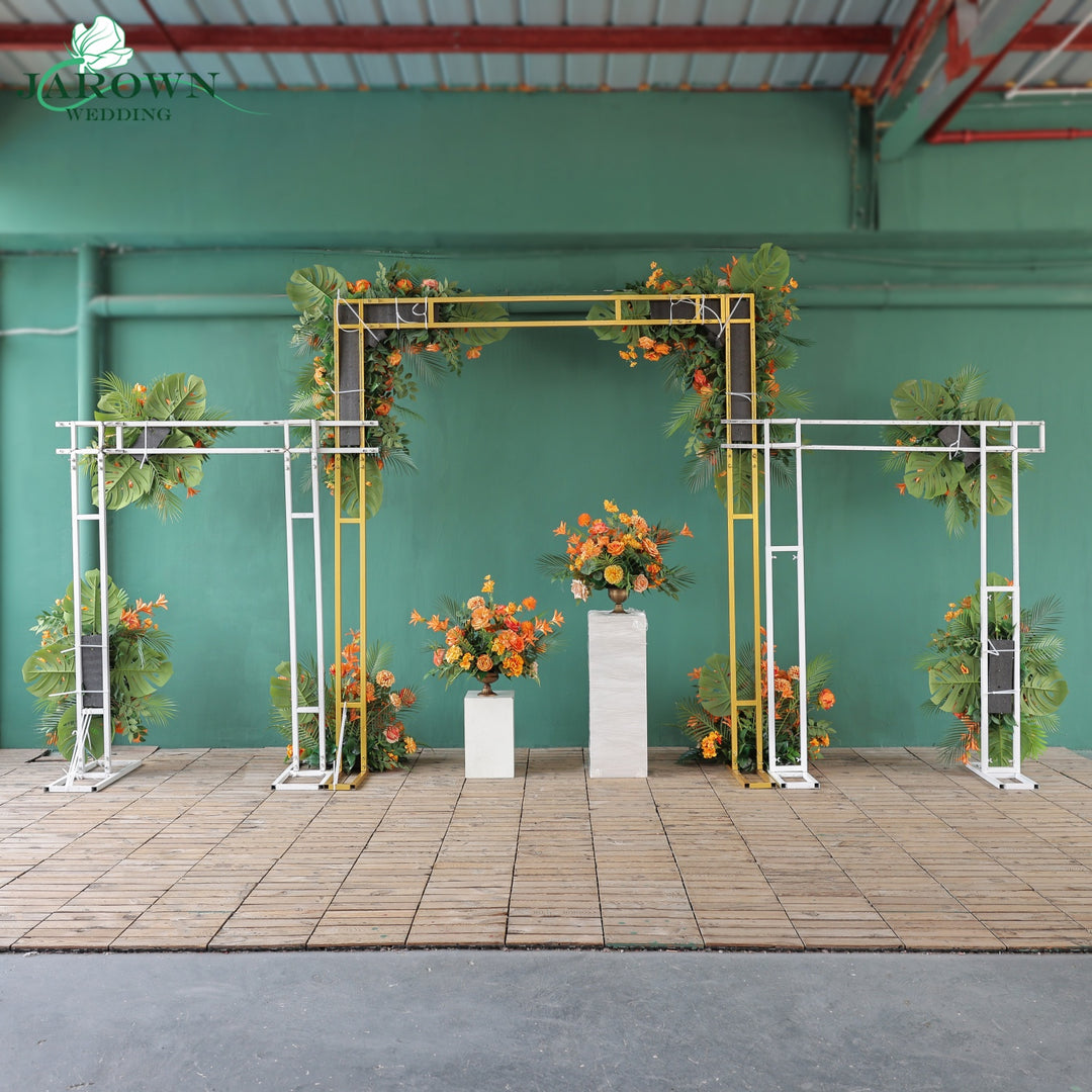 Centerpiece & Aisle & Backdrop Flower in Orange/Green