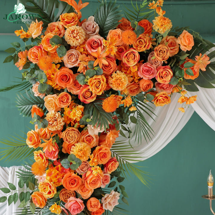 Centerpiece & Aisle & Backdrop Flower in Orange/Green