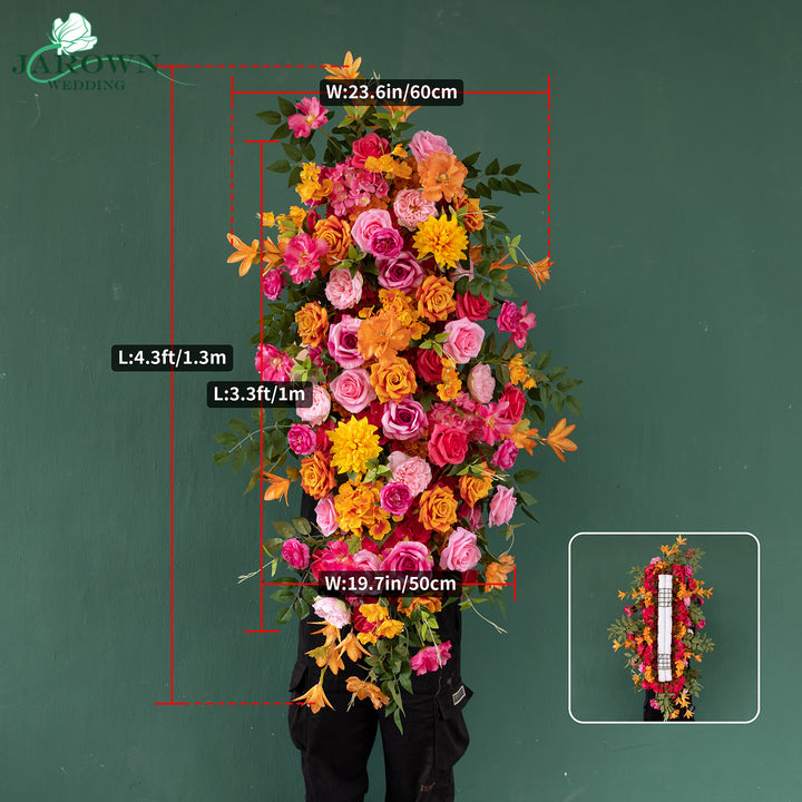 Centerpiece & Aisle & Backdrop Flower in Orange/Pink/Green
