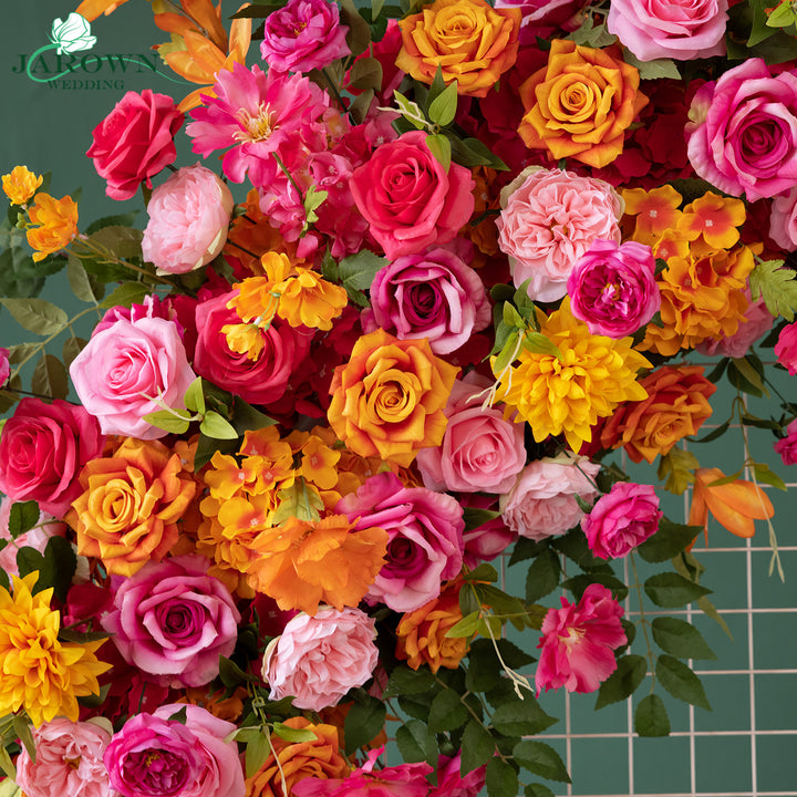 Centerpiece & Aisle & Backdrop Flower in Orange/Pink/Green