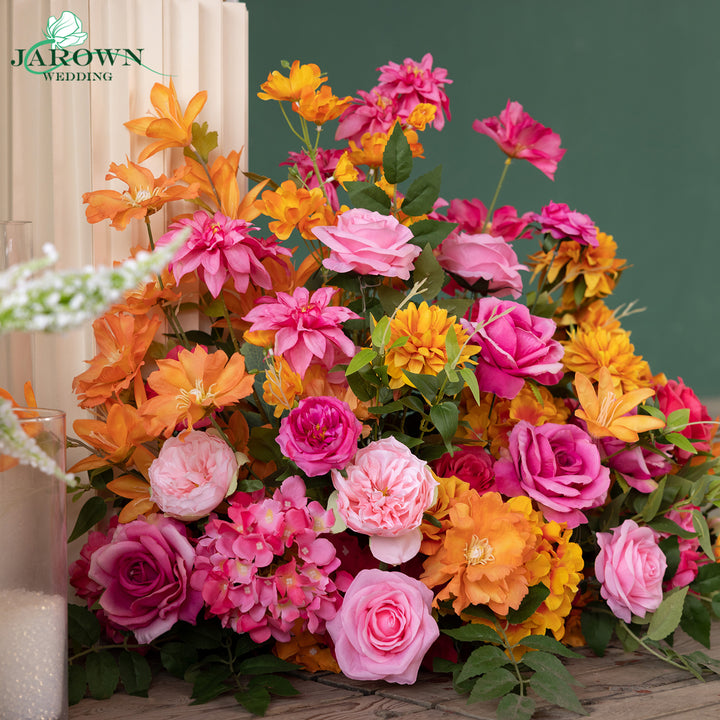 Centerpiece & Aisle & Backdrop Flower in Orange/Pink/Green
