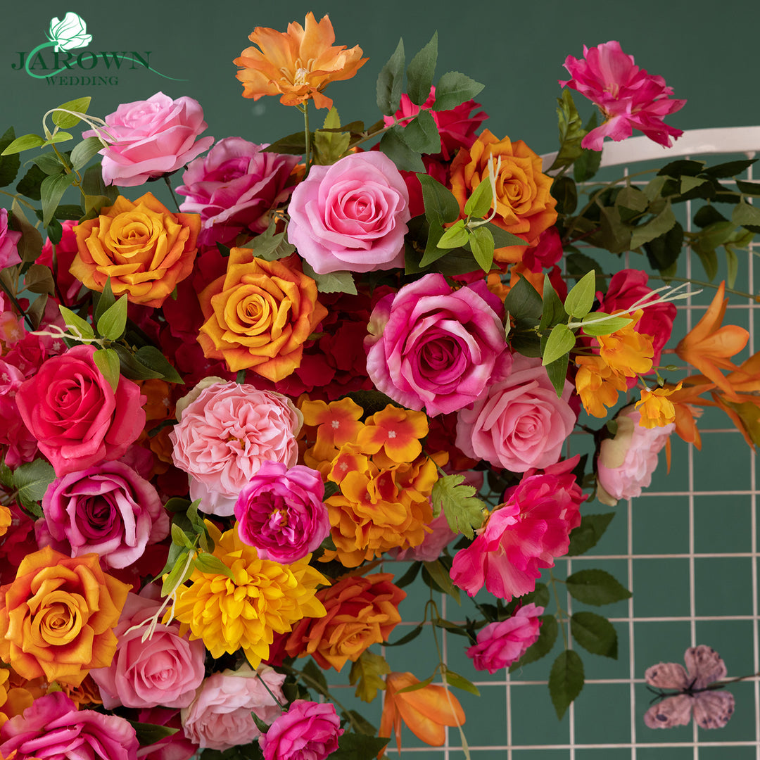 Centerpiece & Aisle & Backdrop Flower in Orange/Pink/Green