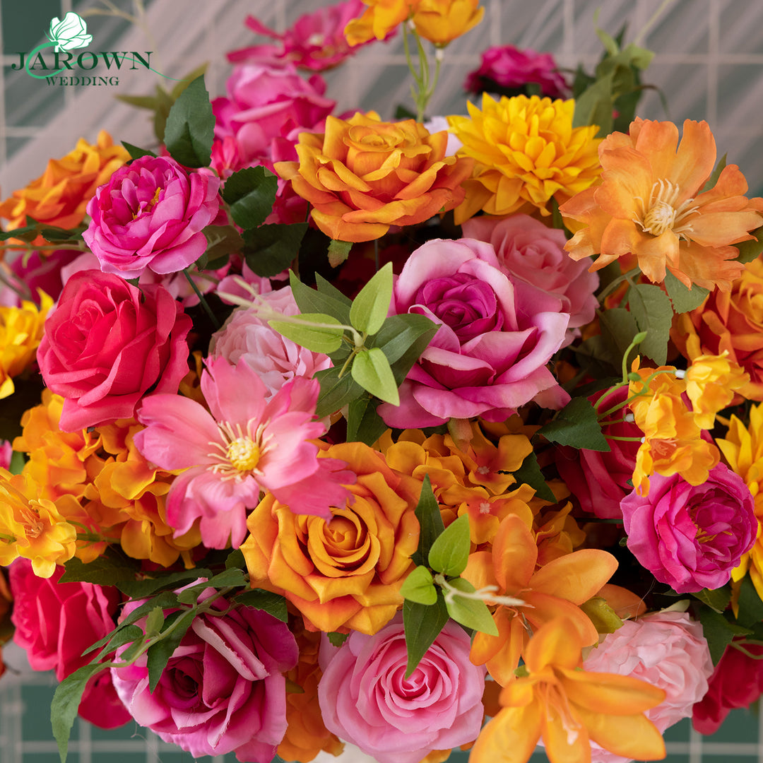 Centerpiece & Aisle & Backdrop Flower in Orange/Pink/Green