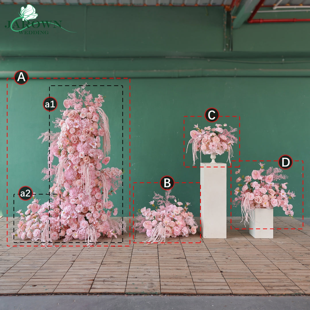 Centerpiece & Aisle & Backdrop Flower in Pink