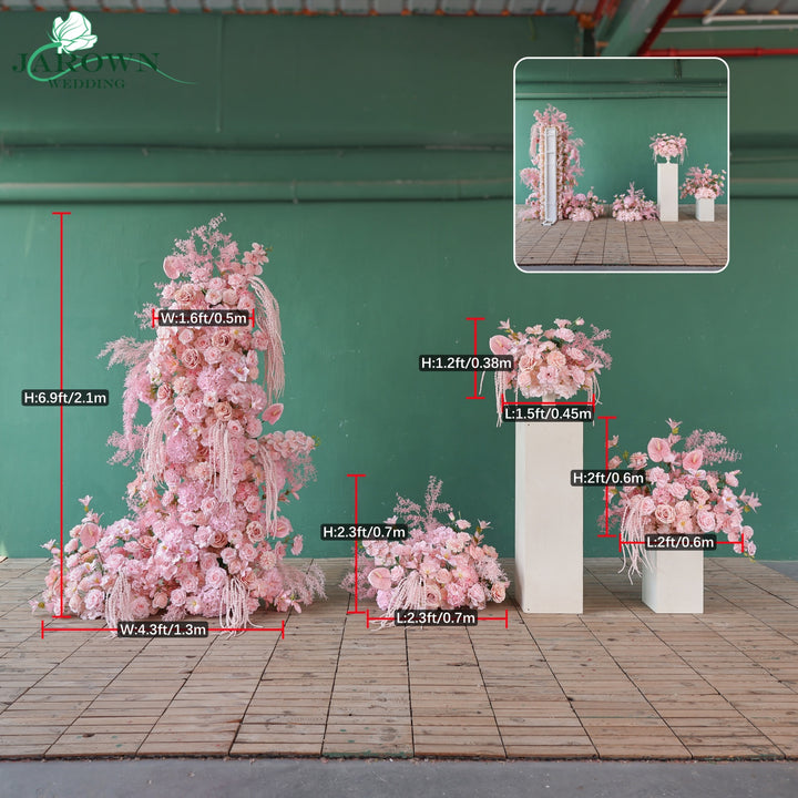 Centerpiece & Aisle & Backdrop Flower in Pink