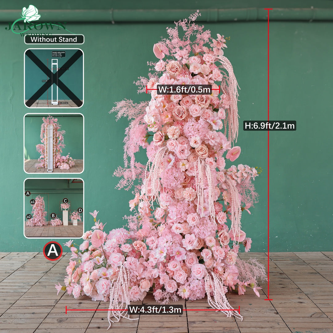 Centerpiece & Aisle & Backdrop Flower in Pink