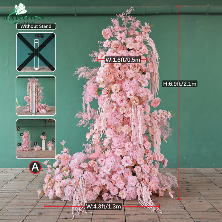 Centerpiece & Aisle & Backdrop Flower in Pink