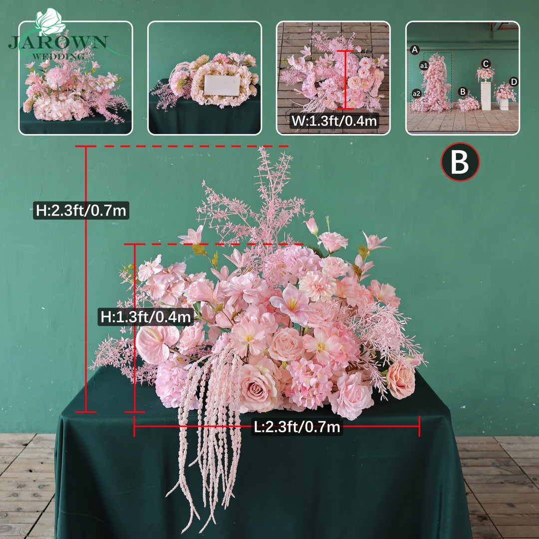 Centerpiece & Aisle & Backdrop Flower in Pink