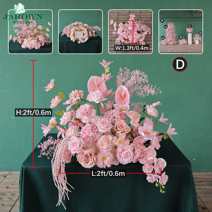 Centerpiece & Aisle & Backdrop Flower in Pink