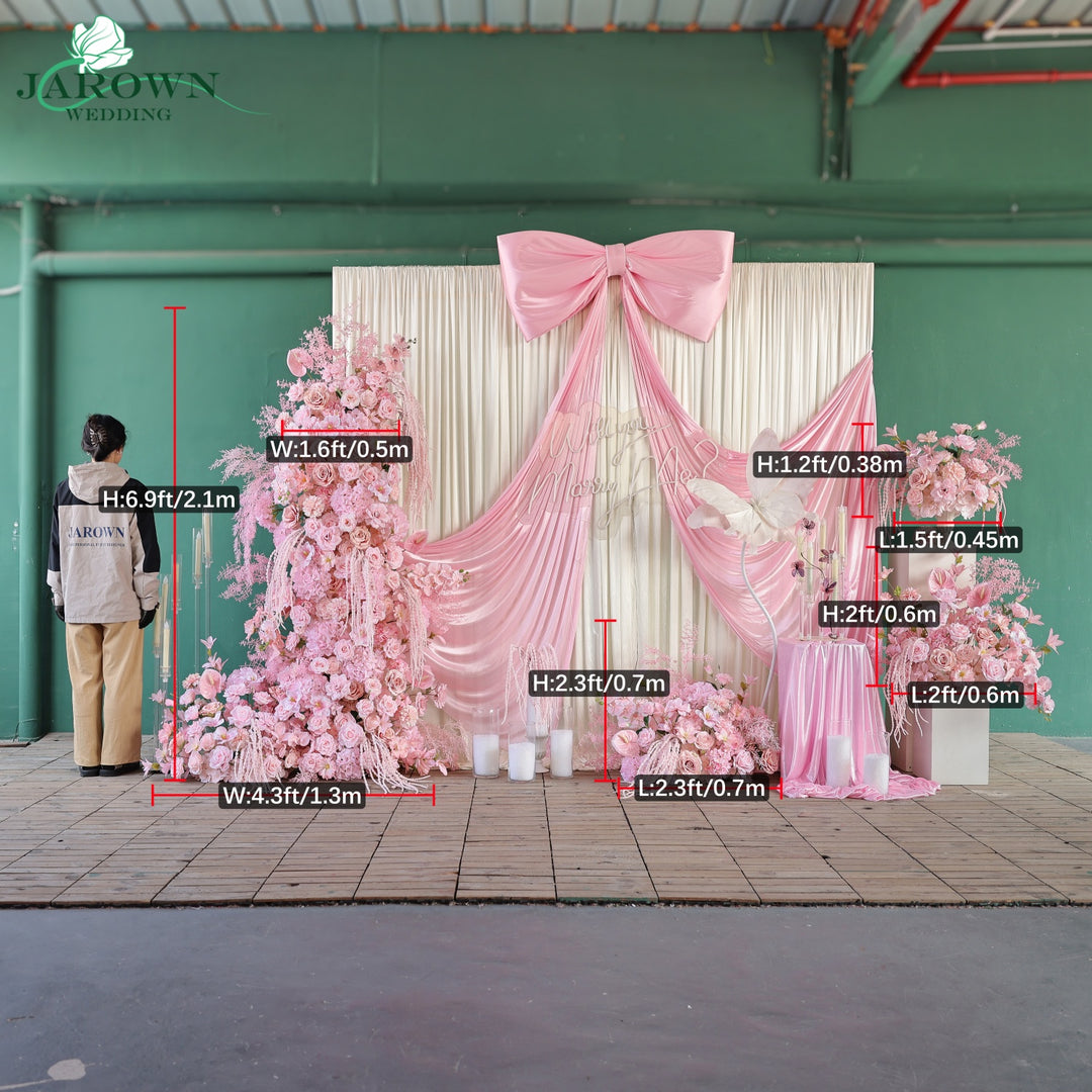 Centerpiece & Aisle & Backdrop Flower in Pink