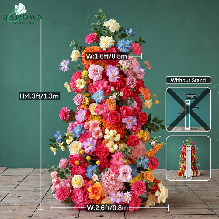 Centerpiece & Aisle & Backdrop Flower in Pink/Orange/Blue