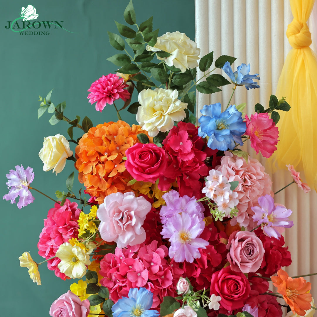 Centerpiece & Aisle & Backdrop Flower in Pink/Orange/Blue
