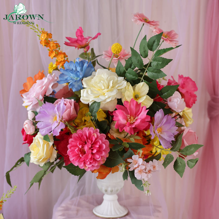 Centerpiece & Aisle & Backdrop Flower in Pink/Orange/Blue