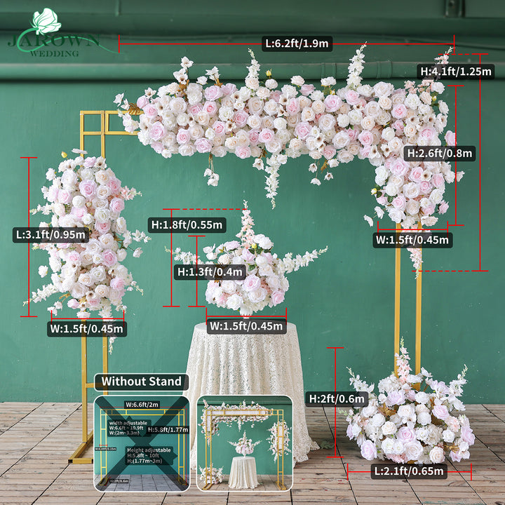 Centerpiece & Aisle & Backdrop Flower in Pink/White