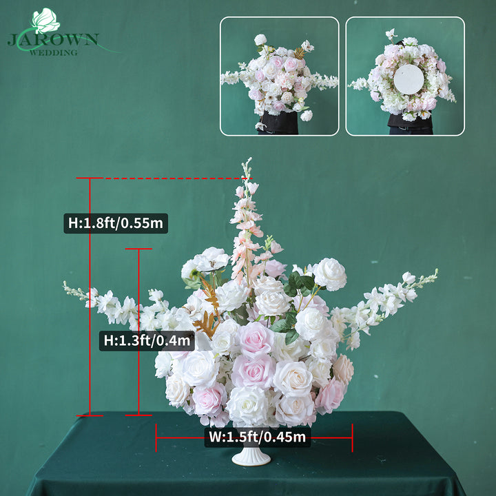 Centerpiece & Aisle & Backdrop Flower in Pink/White