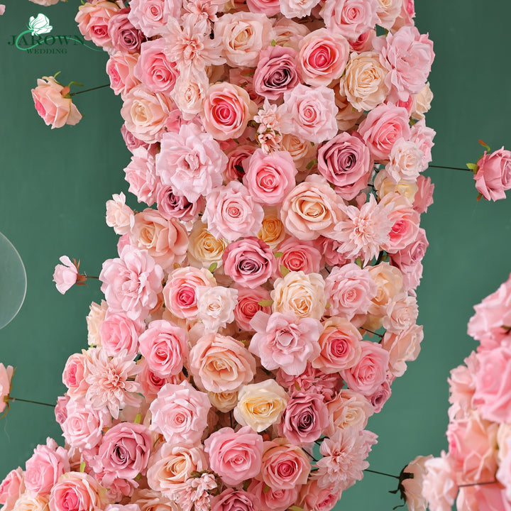 Centerpiece & Aisle & Heart-Shaped Flower Arch in Pink/Yellow