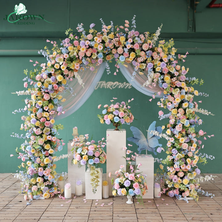 Centerpiece & Aisle & Runner & Round Flower Arch in Colorful