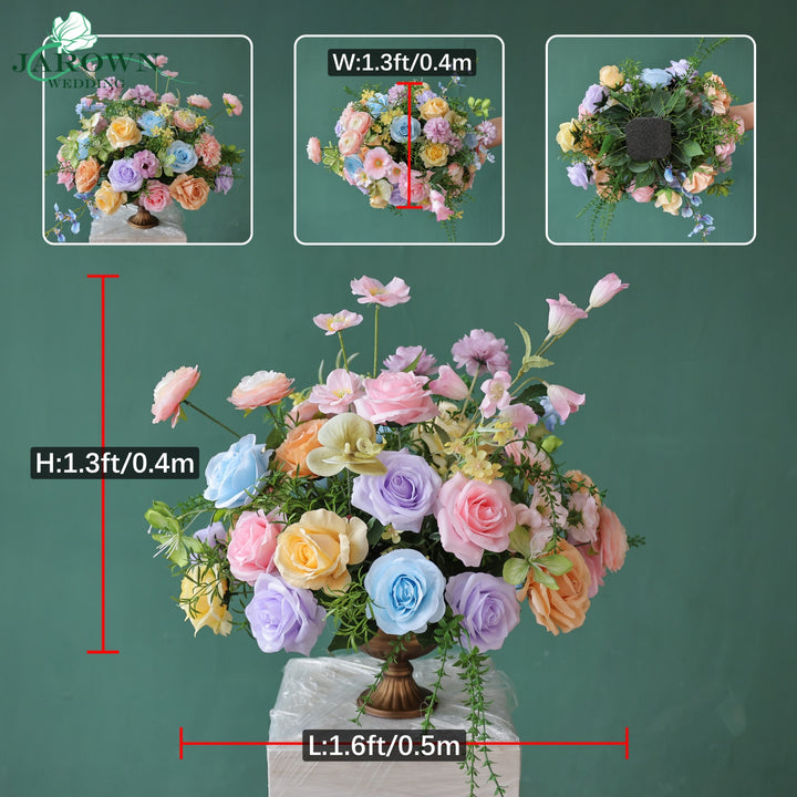Centerpiece & Aisle & Runner & Round Flower Arch in Colorful