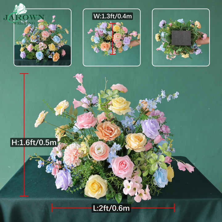Centerpiece & Aisle & Runner & Round Flower Arch in Colorful