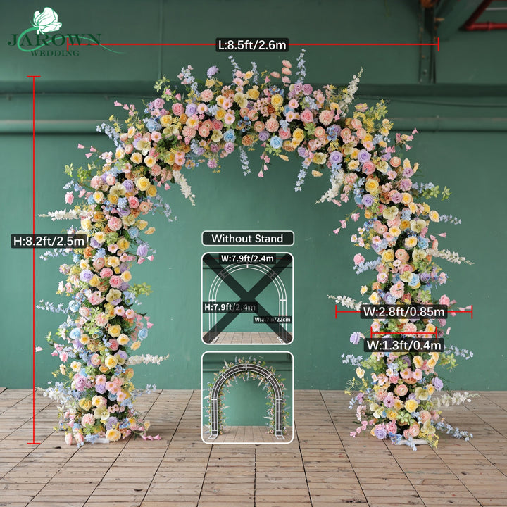 Centerpiece & Aisle & Runner & Round Flower Arch in Colorful