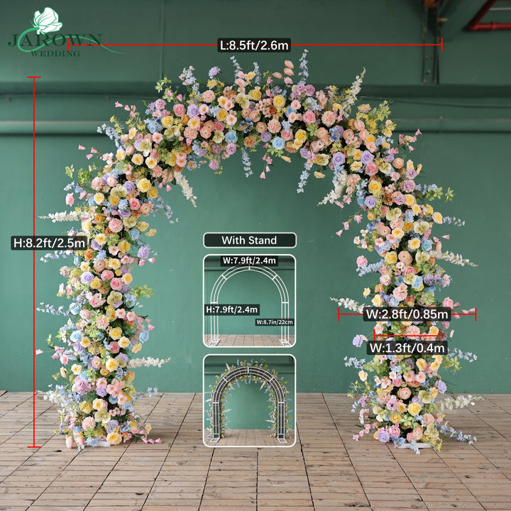 Centerpiece & Aisle & Runner & Round Flower Arch in Colorful