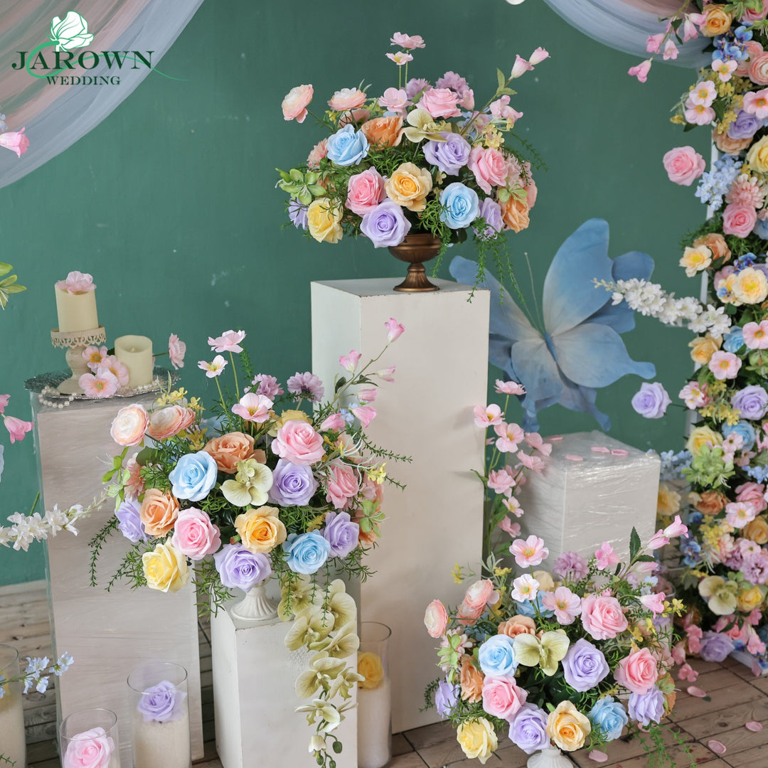 Centerpiece & Aisle & Runner & Round Flower Arch in Colorful