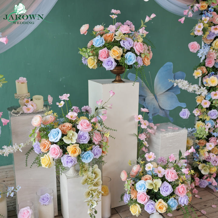Centerpiece & Aisle & Runner & Round Flower Arch in Colorful