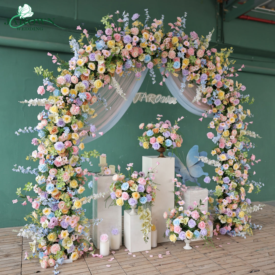 Centerpiece & Aisle & Runner & Round Flower Arch in Colorful