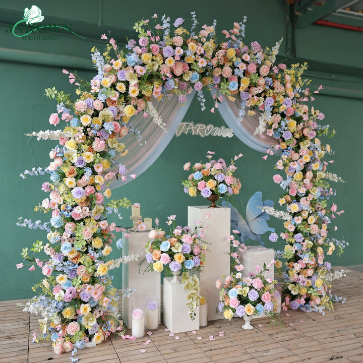 Centerpiece & Aisle & Runner & Round Flower Arch in Colorful
