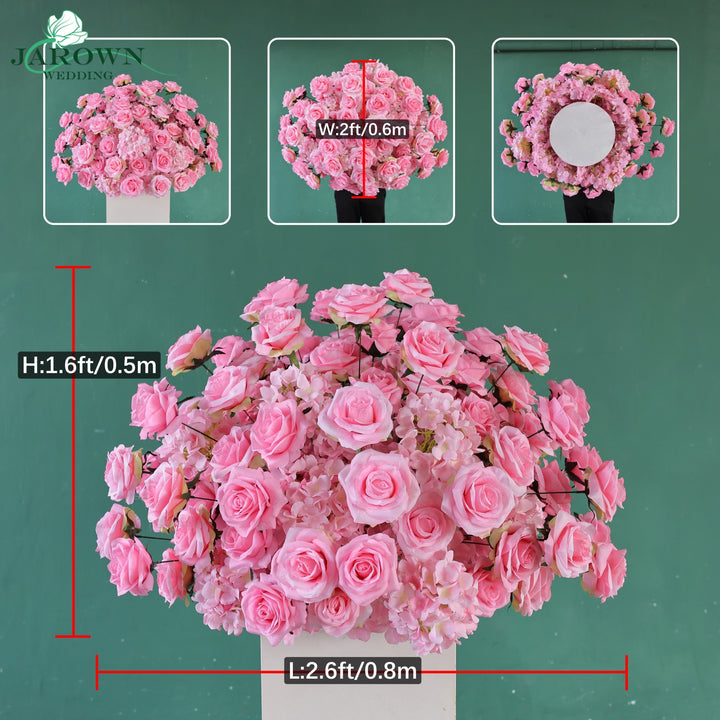 Centerpiece & Aisle in White/Red/Pink