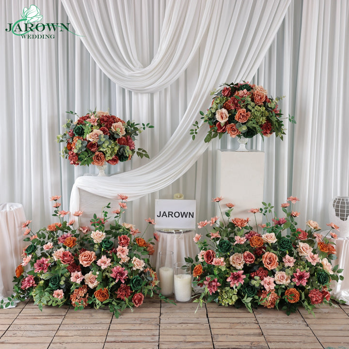 Centerpiece & Aisle in Brown/Green/Pink