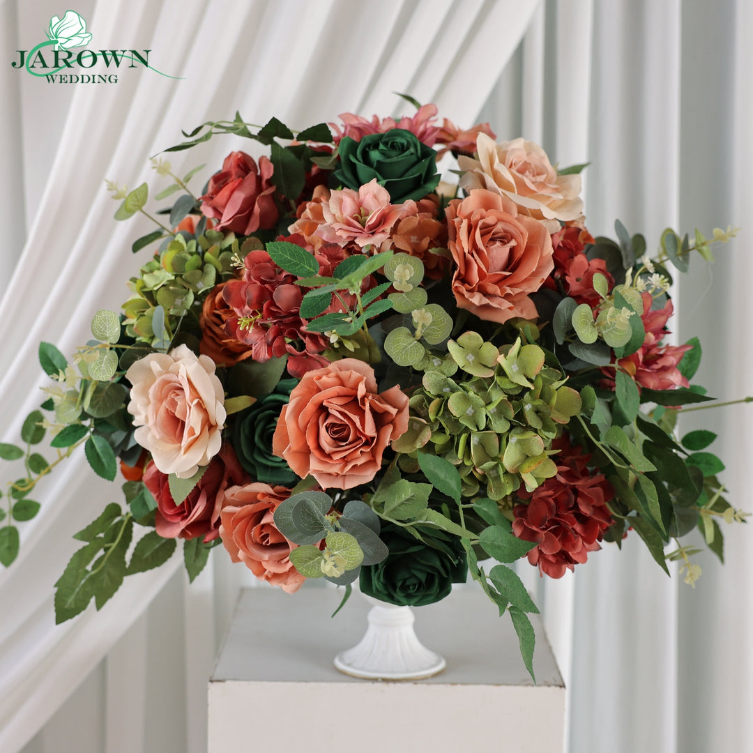 Centerpiece & Aisle in Brown/Green/Pink