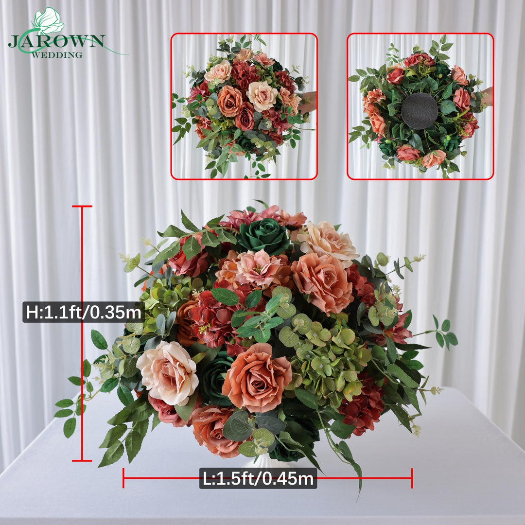 Centerpiece & Aisle in Brown/Green/Pink