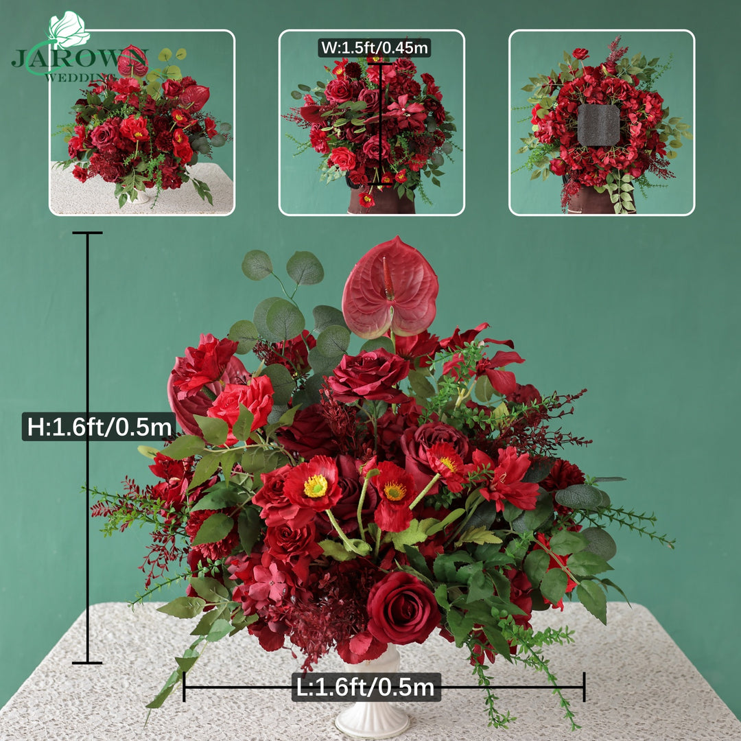 Centerpiece & Aisle in Green/Red
