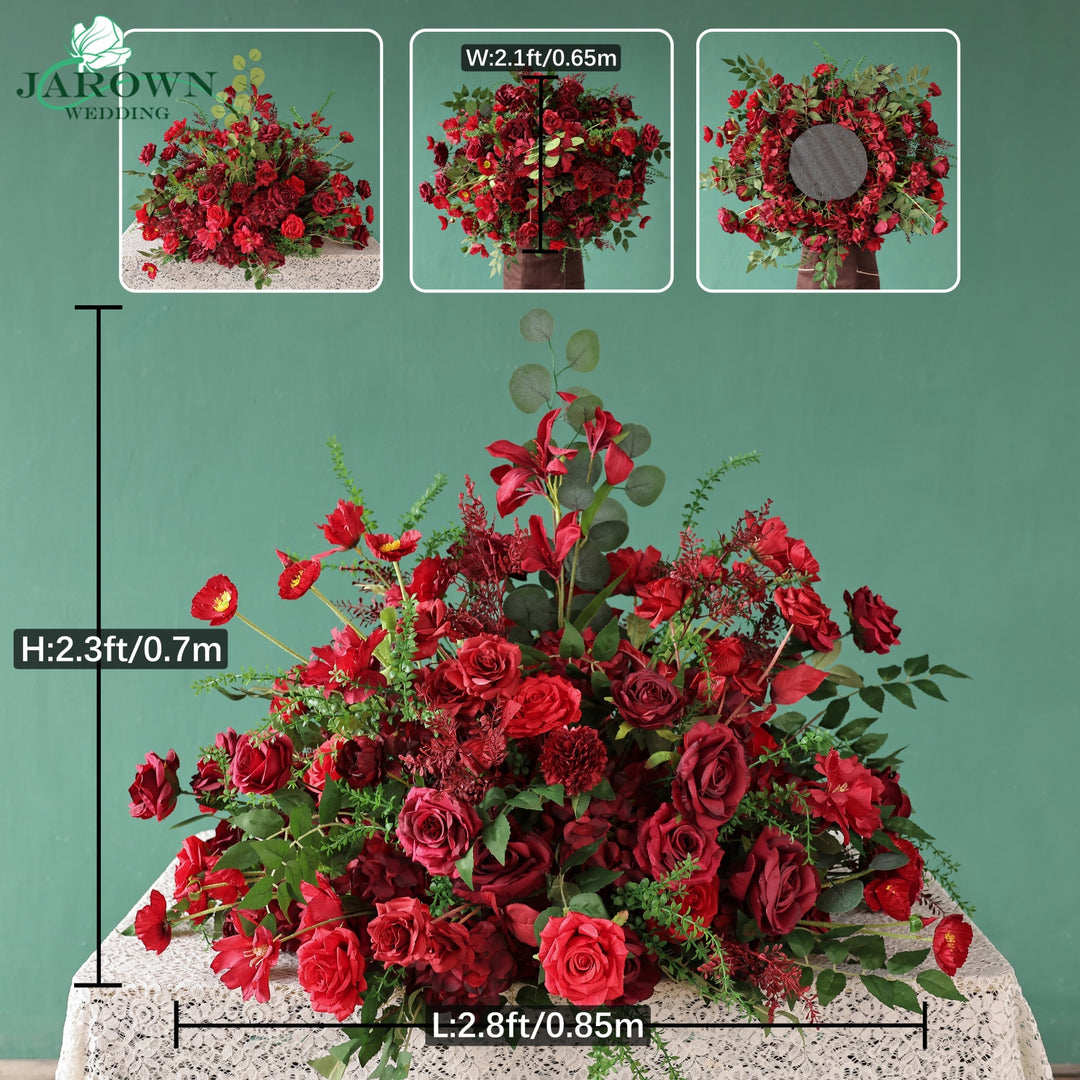 Centerpiece & Aisle in Green/Red