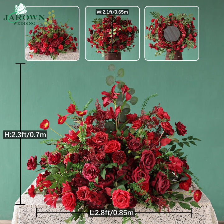 Centerpiece & Aisle in Green/Red