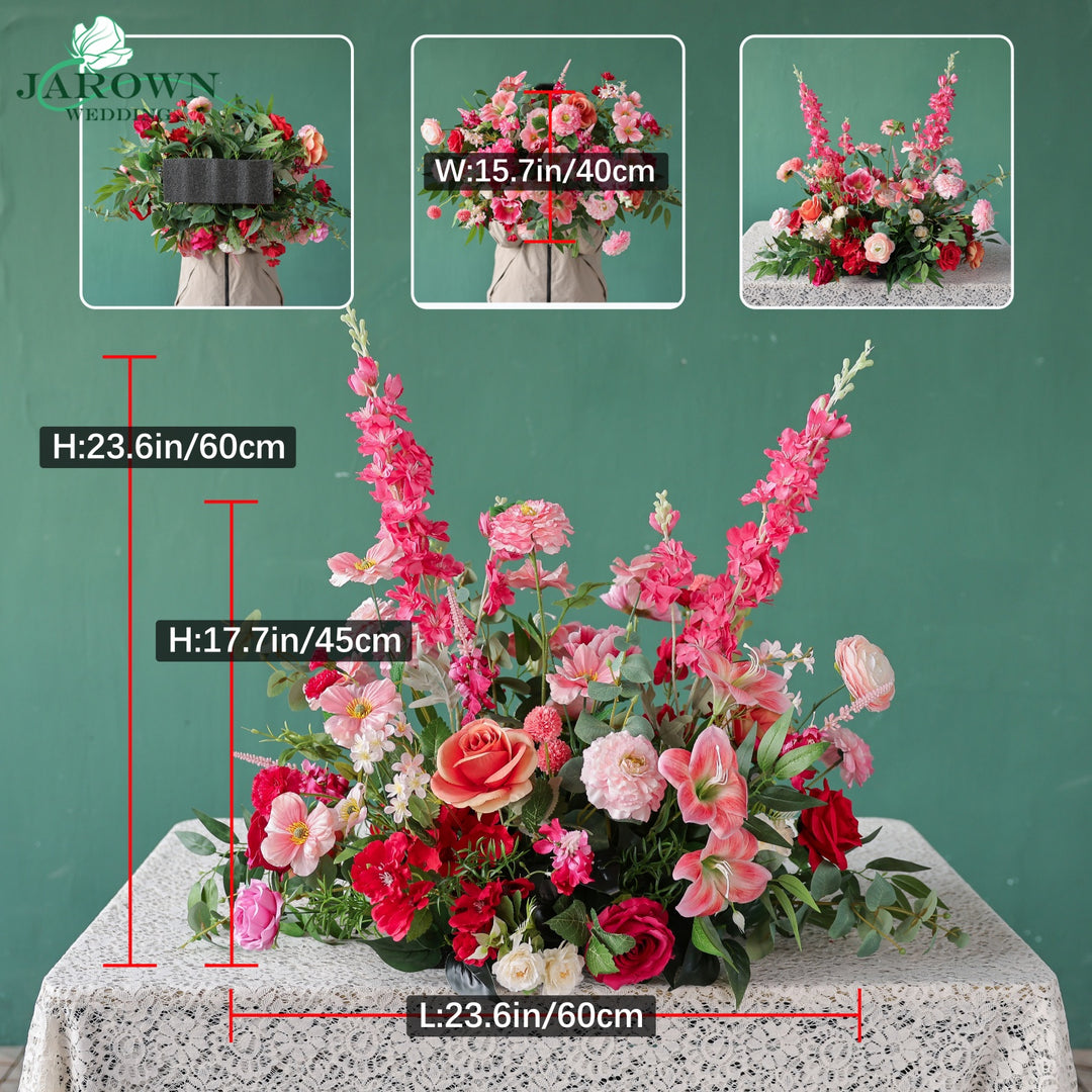 Centerpiece & Aisle in Pink/Green