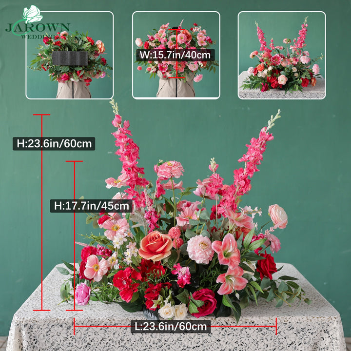 Centerpiece & Aisle in Pink/Green