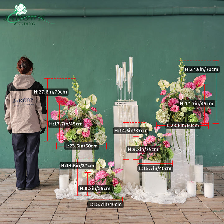 Centerpiece & Aisle in Pink/Green
