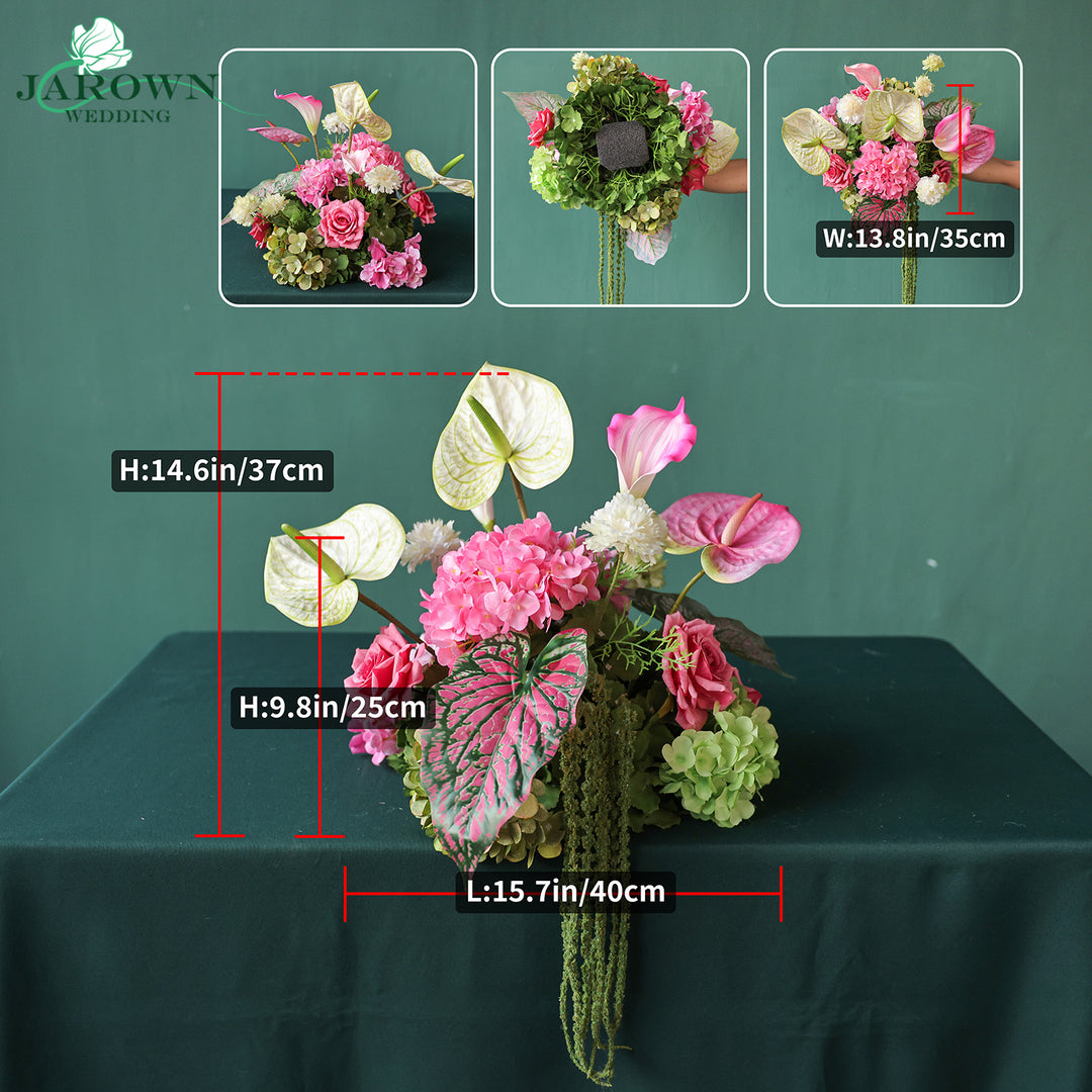 Centerpiece & Aisle in Pink/Green