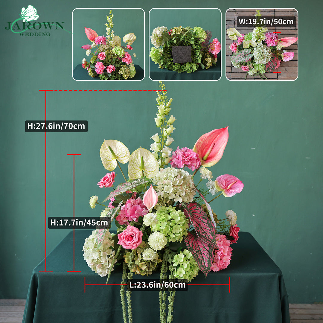 Centerpiece & Aisle in Pink/Green