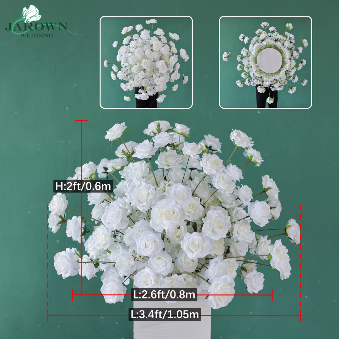 Centerpiece & Aisle in White