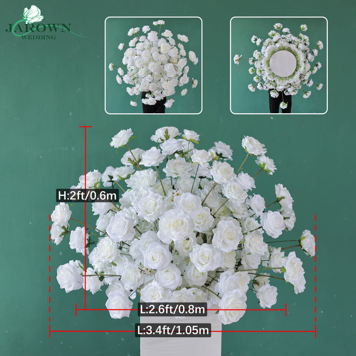 Centerpiece & Aisle in White