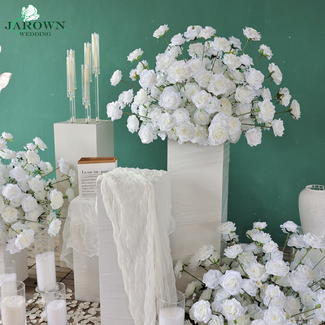 Centerpiece & Aisle in White